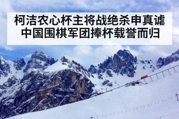 柯洁农心杯主将战绝杀申真谑中国围棋军团捧杯载誉而归